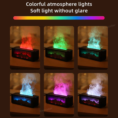 Fireplace Aroma Diffuser – Flame Humidifier with Remote & Auto-Off