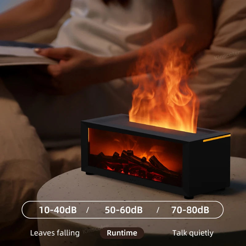 Fireplace Aroma Diffuser – Flame Humidifier with Remote & Auto-Off